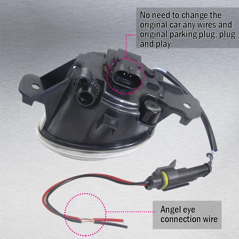 2 Pieces LED Angel Eye Fog Light For Nissan Rogue 2008-2015 Car Accessories Lamp Daytime Running DRL 4000LM H11 12V | Автомобили и