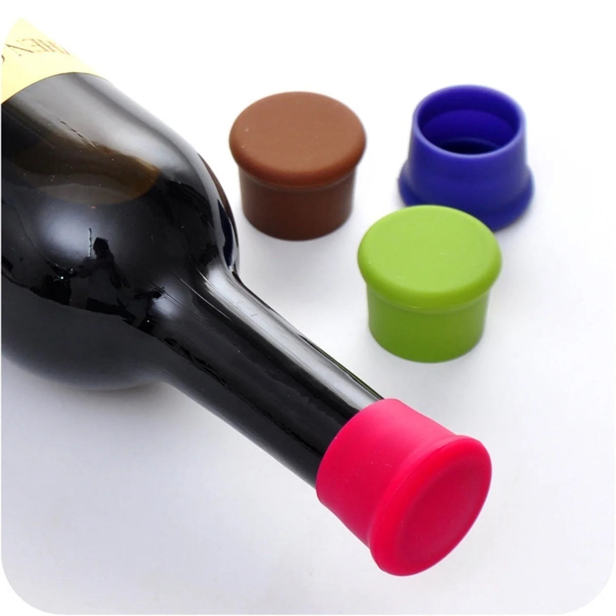 

3pcs Vacuum Red Wine Bottle Cap Stopper Silicone Sealed Champagne Bottle Stopper Vacuum Retain Freshness wine plug Bar Tools