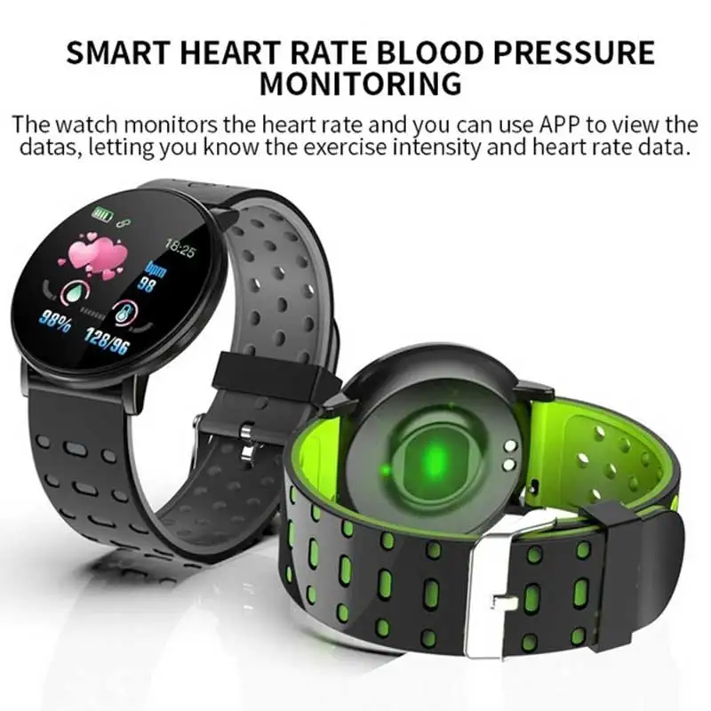 

Bluetooth smart bracelet waterproof fitness tracker heart rate monitor sports tracker 119plus sports bracelet