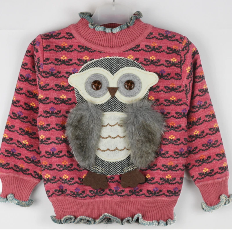 Зимняя одежда для маленьких девочек Детская Свитер 2-8 лет Одежда | Мать и ребенок
