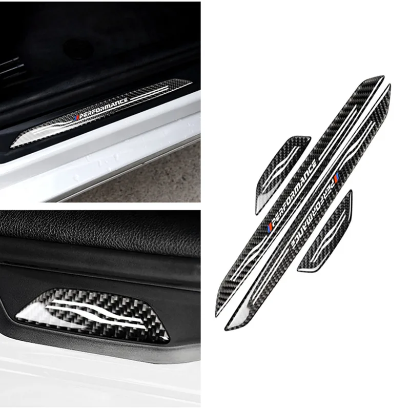 

Auto Accessories Door Sill Scuff Plate Guards Carbon Fiber Door Sills Protector Stickers for BMW F30 3 Series 03-18 Car Styling
