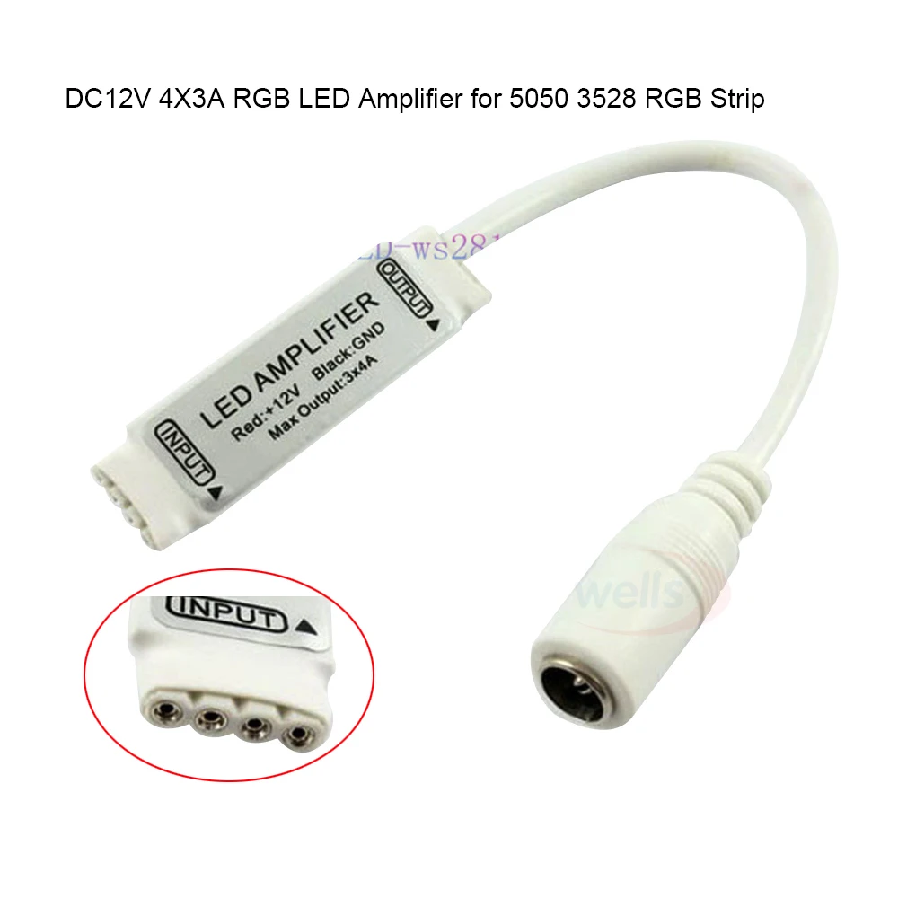 Миниатюрный одноцветный светодиодный Усилитель RGB/RGB + CCT 3 клавиши 4 5 в