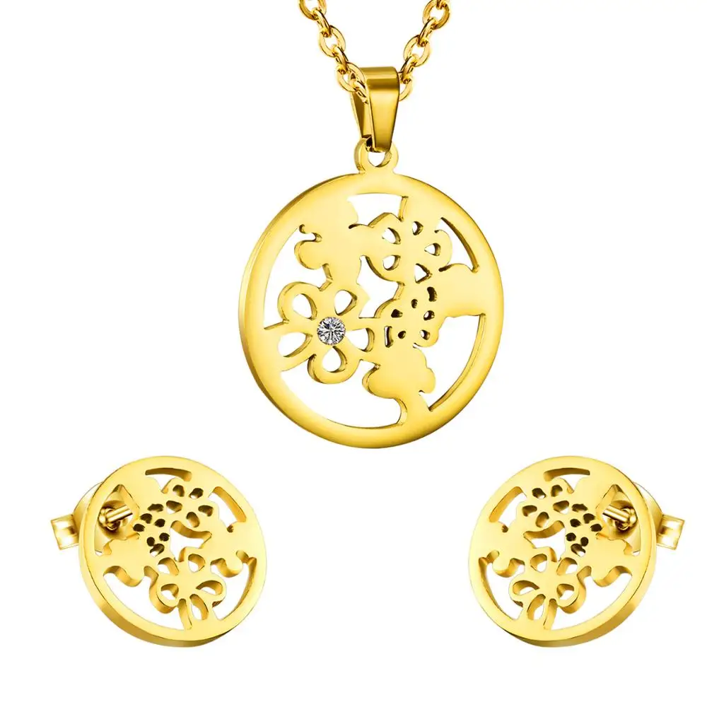 LUXUKISSKIDS лидер продаж Ювелирные наборы с цветочным рисунком модные ювелирные