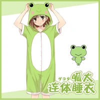 cosplay costume anime to aru majutsu no inde cos gekota cartoon lolita frog siamese pajamas jumpsuits girl cute cosplay costume