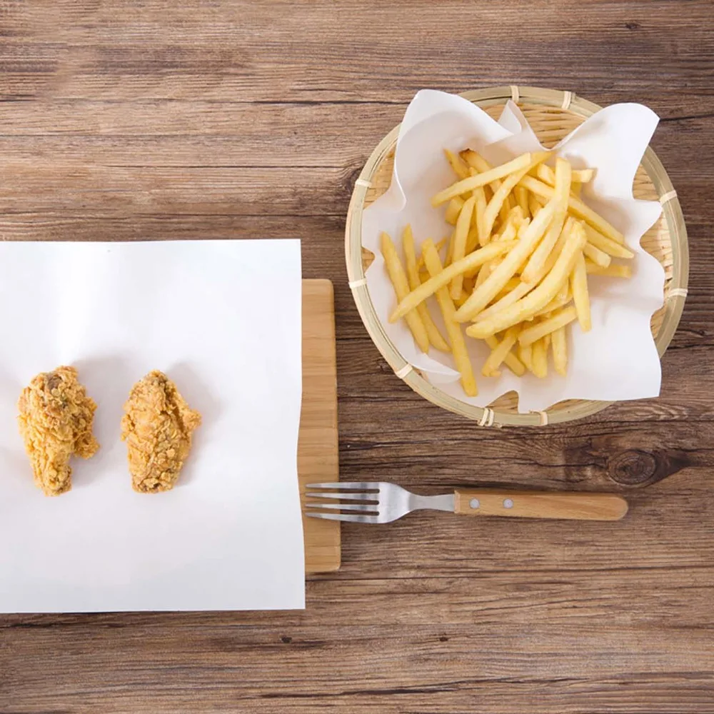 

50Pcs Pastry Baking Oilpaper Mat Non-stick Fried Food Mat Paper Pastry Cakes Pad Oven Oil Paper Kitchen Baking Tools