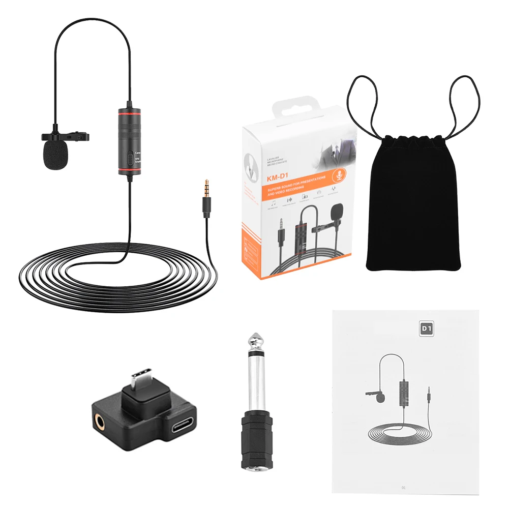 3 5 мм Аудио Видео Запись Lavalier отворот микрофон для iPhone Android Vlog Студийный DSLR камеры