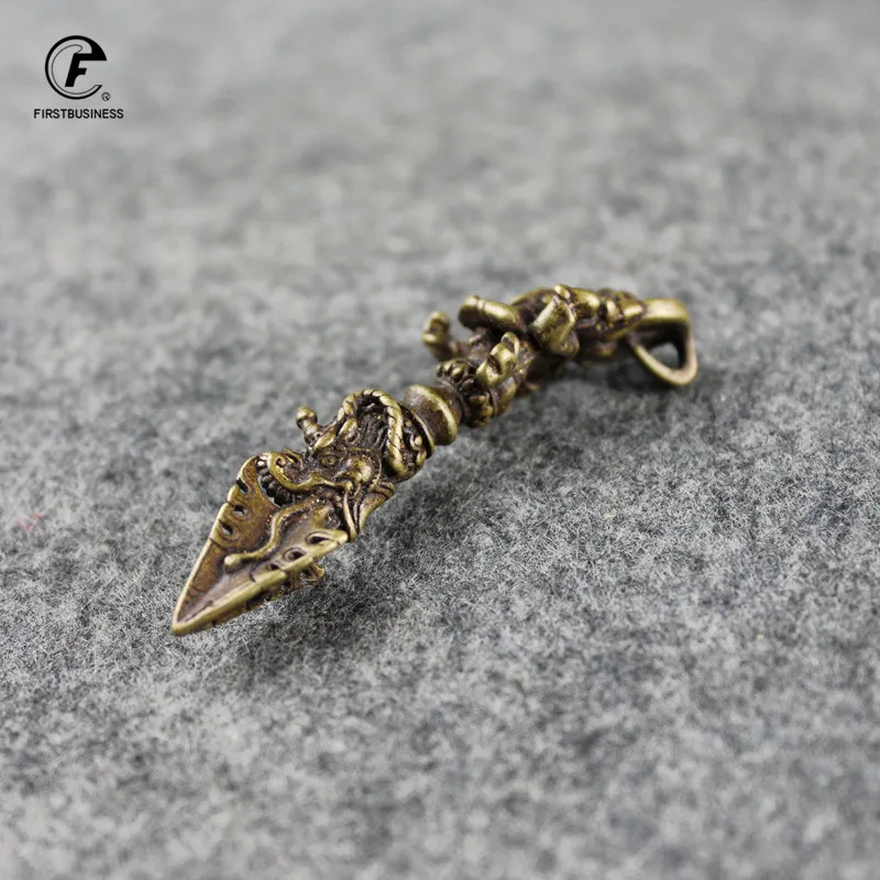 Античный латунный брелок с крестом Бога орела пестиком подвеска на удачу медный