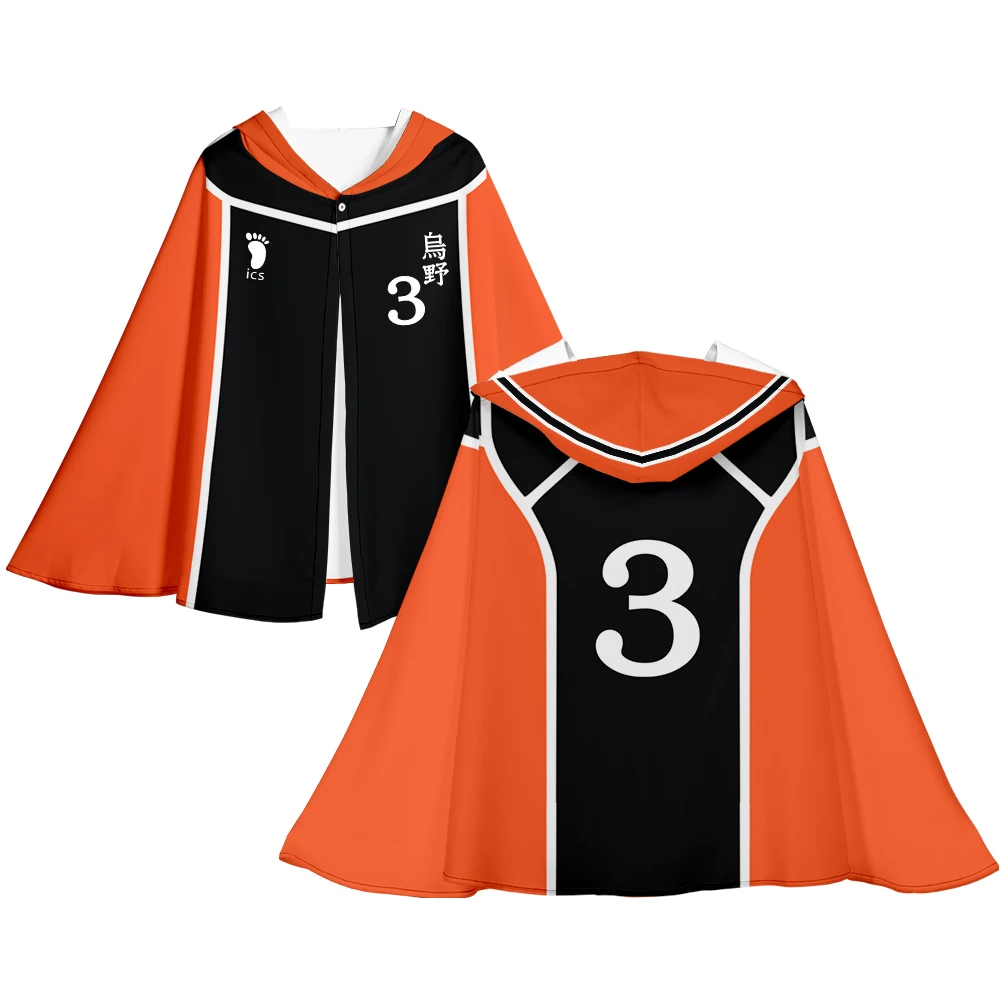 Женский винтажный Haikyu! свободный пуловер-накидка с рисунком |