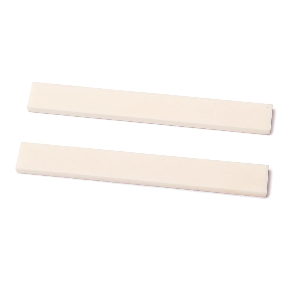 

2pcs Guitar Bass Bridge Saddle Real Buffalo Blank Bone Nut for Electric Acoustic Guitar Part Accessories GL617 (Ivory)