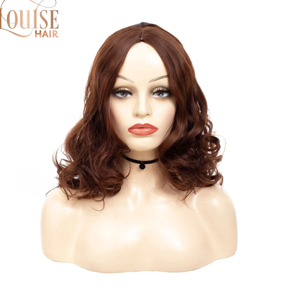 Короткие коричневые и красные парики Louise Hair волнистые синтетические для женщин
