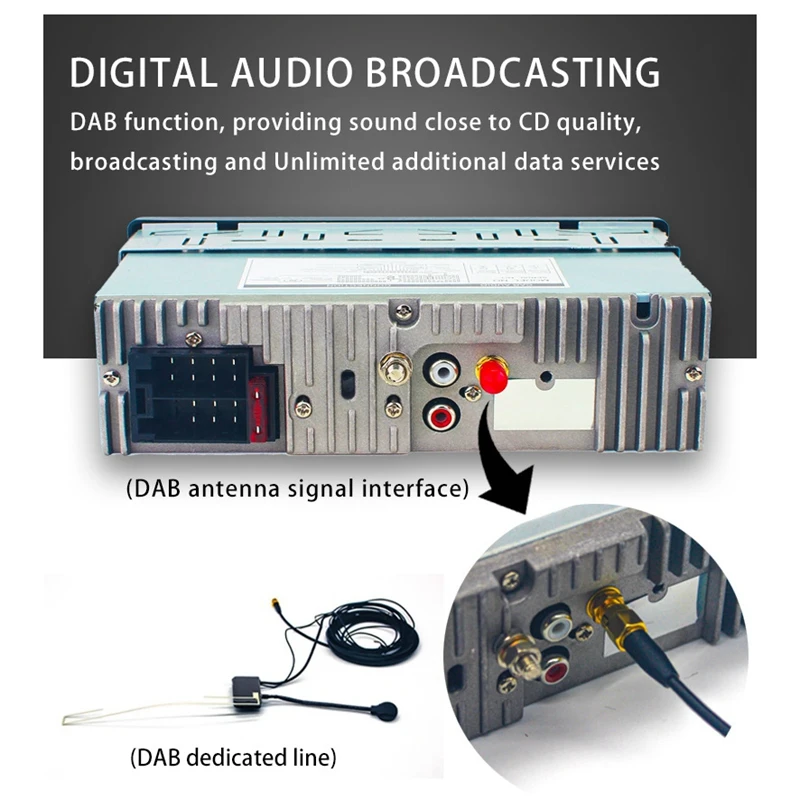 

DAB 1 Din Car Radio RDS Handsfree MP3/SD/MMC Dab+FM USB LCD Screen Digital Audio Car Stereo Bluetooth TF Card