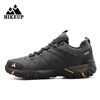 hikeup latest mens hiking shoes mesh breathable outdoor rock climbing shoes mens trekking sneakers hunting boots men tactical
