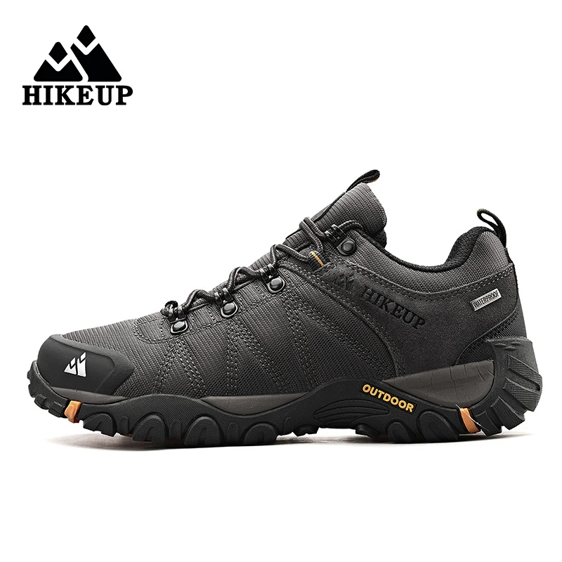 HIKEUP кроссовки мужские сетчатые комфорт трекинговые дышащие Сникерсы для походов
