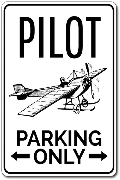 

Pilot Parking Sign Airplane Gift Aviator Sign Gift for Pilot Aviation Lover Gift Plane Man Cave Decor Tin Signs