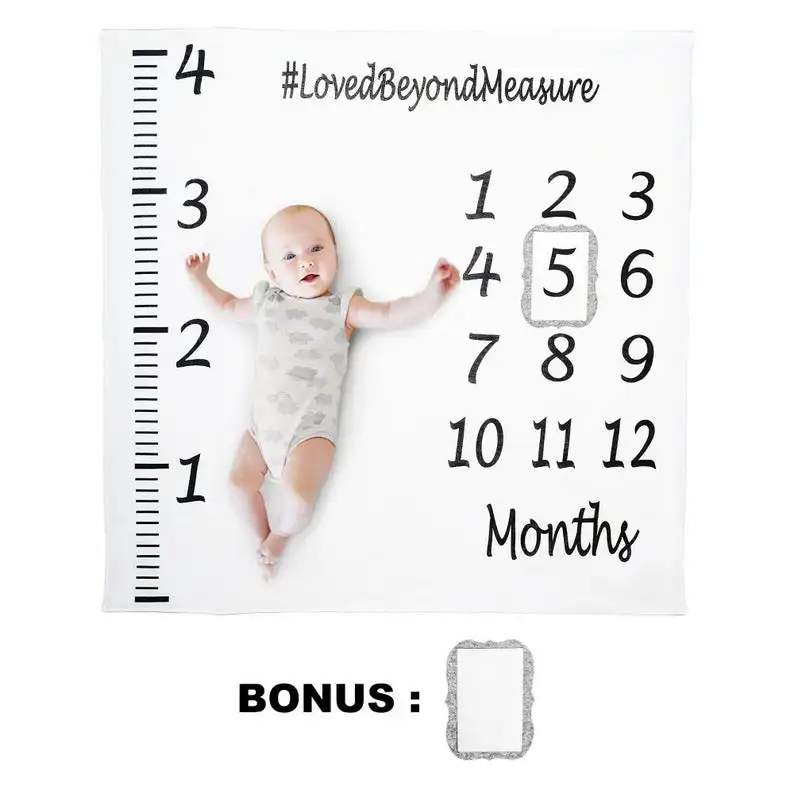 

Baby Milestone number photography backgrounds High quality Computer print party backdrop