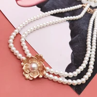 sweet flowers pendant charm necklace choker ladies collares birthday gift jewelry