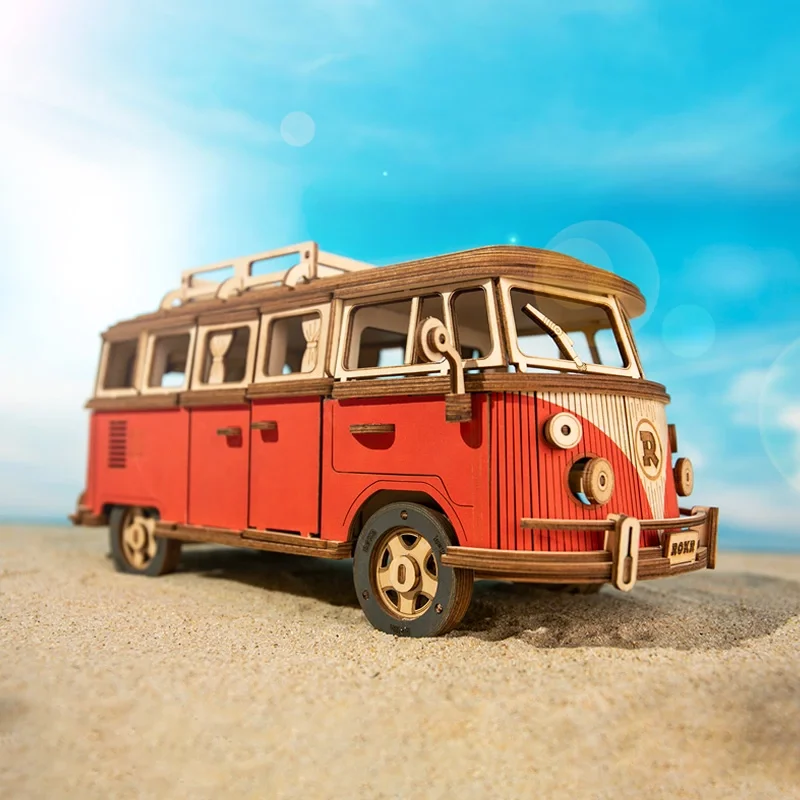 242 шт. DIY 3D Camper Van деревянный автомобиль для отдыха головоломка игра сборка