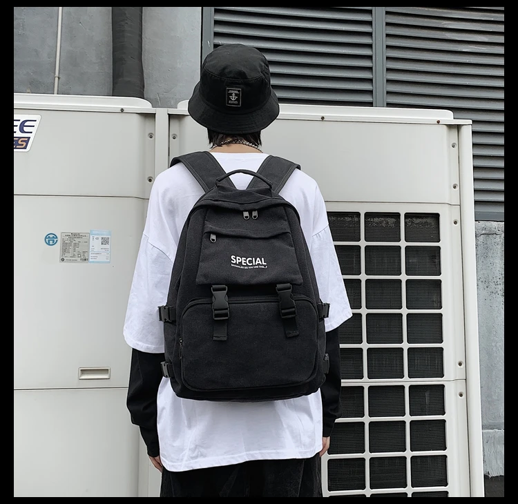 

PB4114 2021 new men's new style large-capacity casual rucksack men's high school and college student backpack