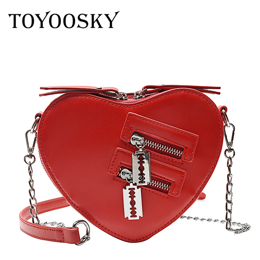 Женская сумка мессенджер TOYOOSKY маленькая дизайнерская через плечо в форме сердца