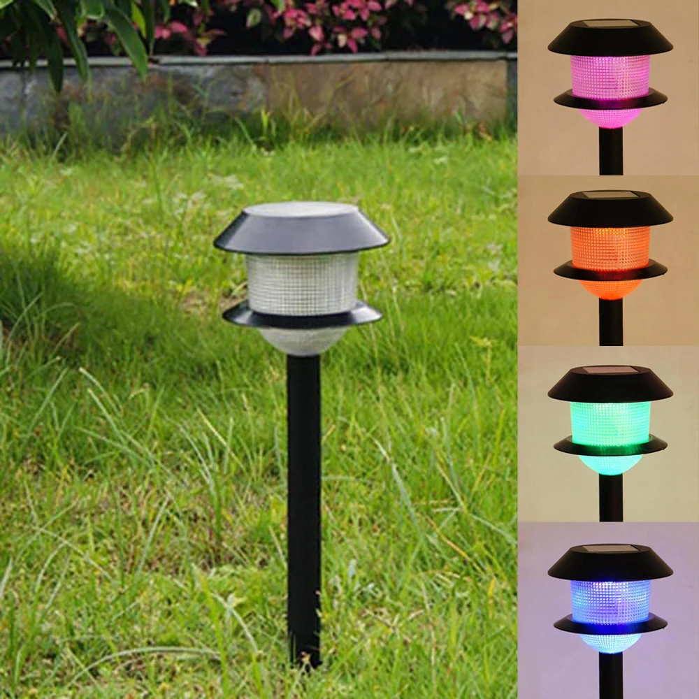 

4PCS Solar Powered Lawn Yard LED Night Light Waterproof Outdoor Colorful Landscape Lamp for Garden Patio Porch Pathway Decor