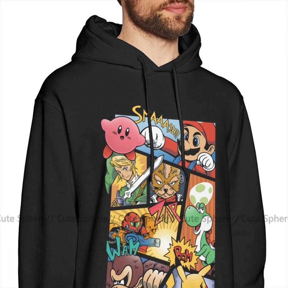 Smash Bros Толстовка Dairanto Smash Bros толстовки свободный Зимний пуловер Толстовка длинная синяя хлопковая Стильная мужская XXL толстовка
