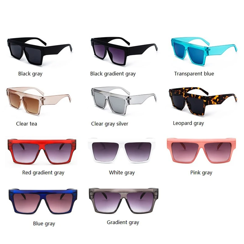 

Square Oversized Sunglasses Women Fashion 2021 Vintage Brown Color Eyewear Men Sun Glasses UV400 Goggles