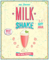 milk shake any flavour metal tin sign poster wall plaque