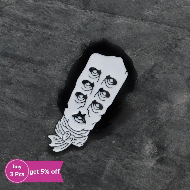 Эмалированная булавка для портрета лица темная школьная форма девушки песчаный