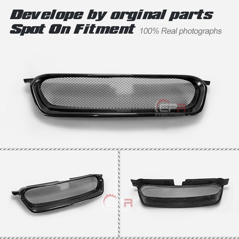 Для SUBARU Legacy углеродное волокно передняя решетка отделка 2007-2008 Корпус Комплект глянцевый углеродный передний гриль тюнинг для Legacy Racing