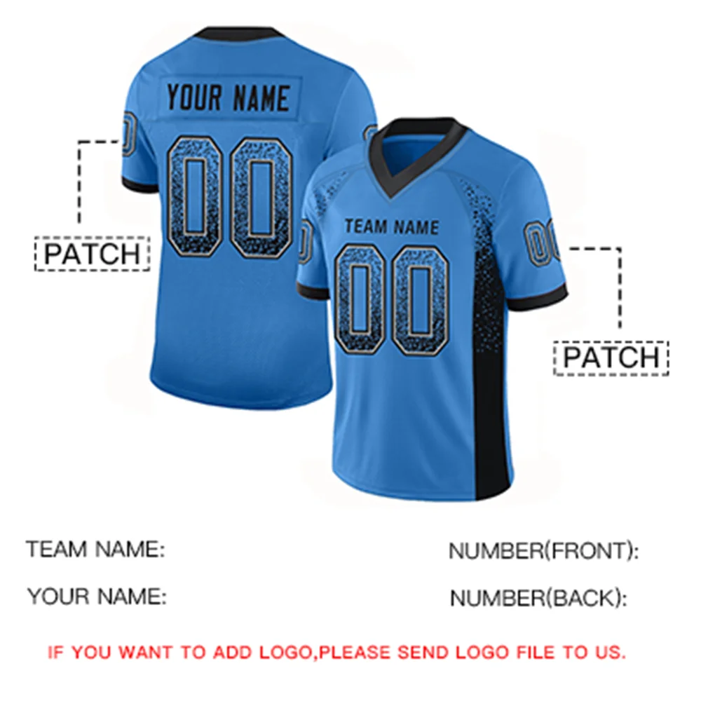 Custom New Gradient Football Jersey Printed With Your Team Player Name Number Outdoor Game Sport Shirt For Men/Kids