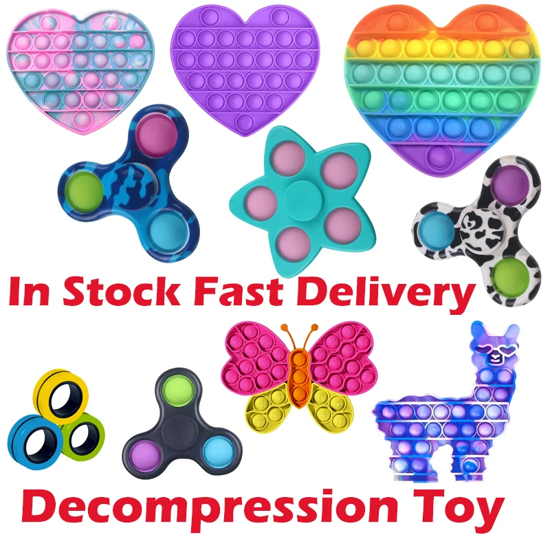 

Push Bubble Stress Reliever Toy Fidget Toy Decompression Sensory Set Fidget Sensory Toy Autism Special Needs 2021 Relief Anxiety