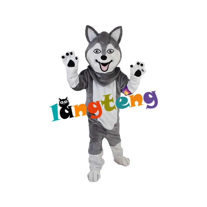 

881 Grey Husky Wolf Costume Mascot Costumes Custom Cosplay Carnival Cartoon Clothes