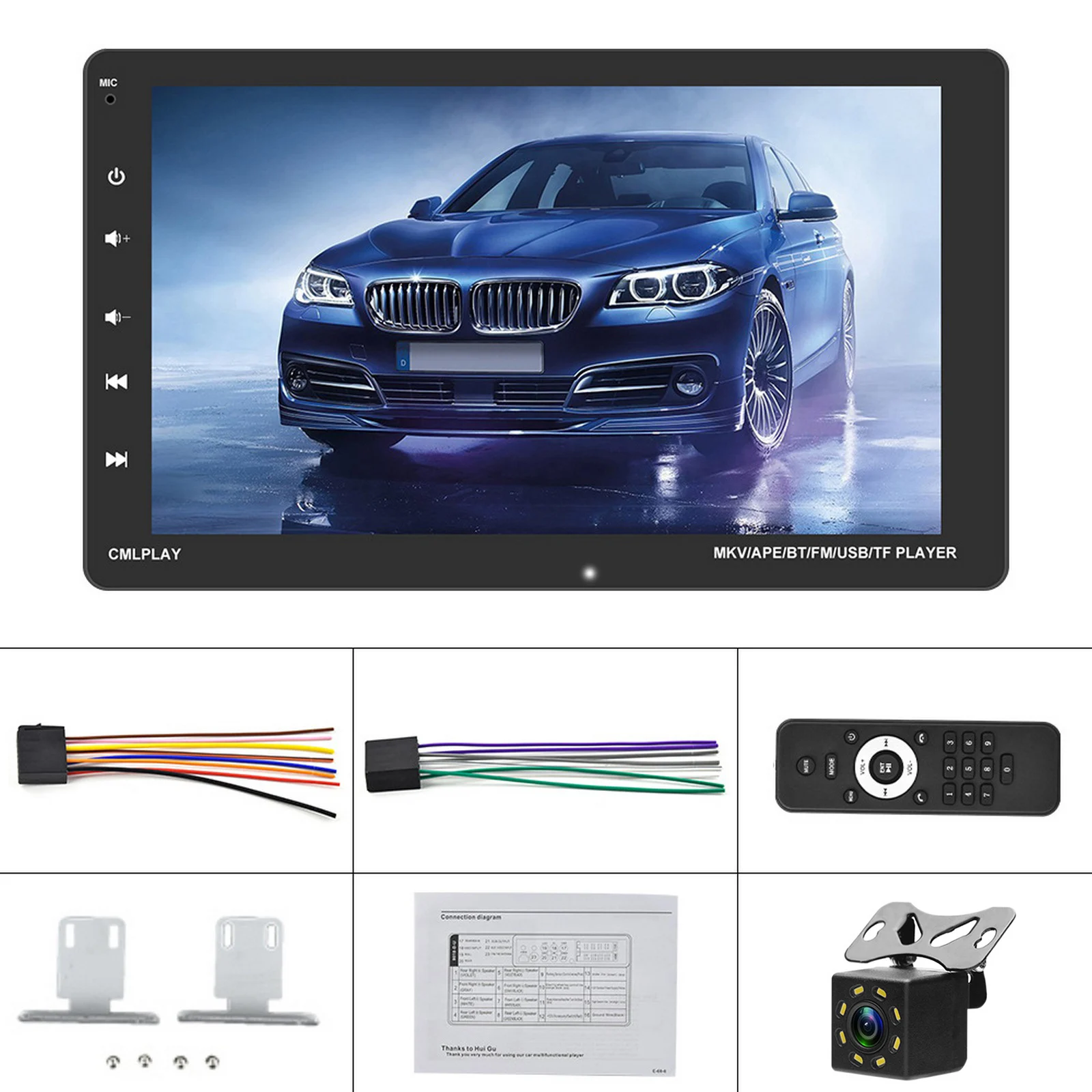 

Автомобильный радиоприемник Apple/Android Carplay, 9 дюймов, сенсорный экран, 1din