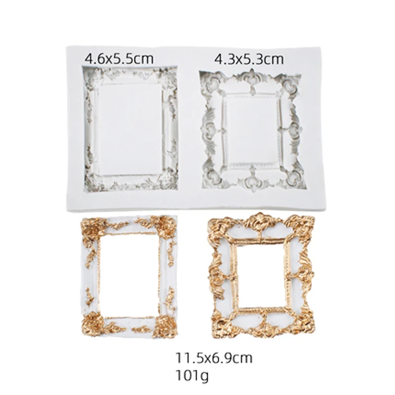 Европейский стиль зеркальная рамка силиконовая форма Шоколадные инструменты