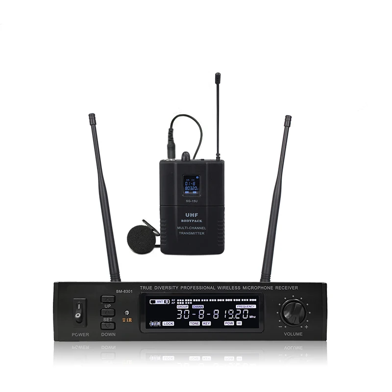 Беспроводной микрофон UHF один для сцены прямых трансляций конференц зала караоке