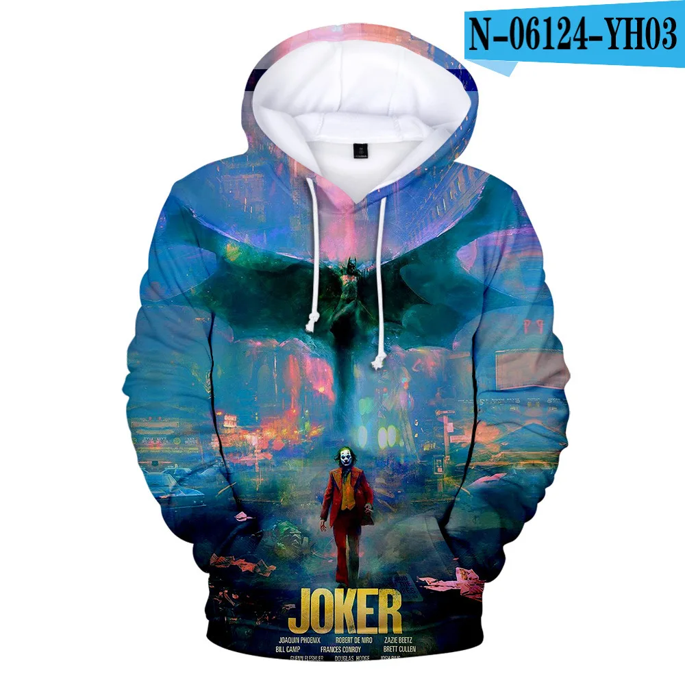 

Spring Autumn Casual 3D Print Joker Cute Hoody Tops Red Music Clown Joker High quality Men/Women Autumn Hooded Sweatshirts