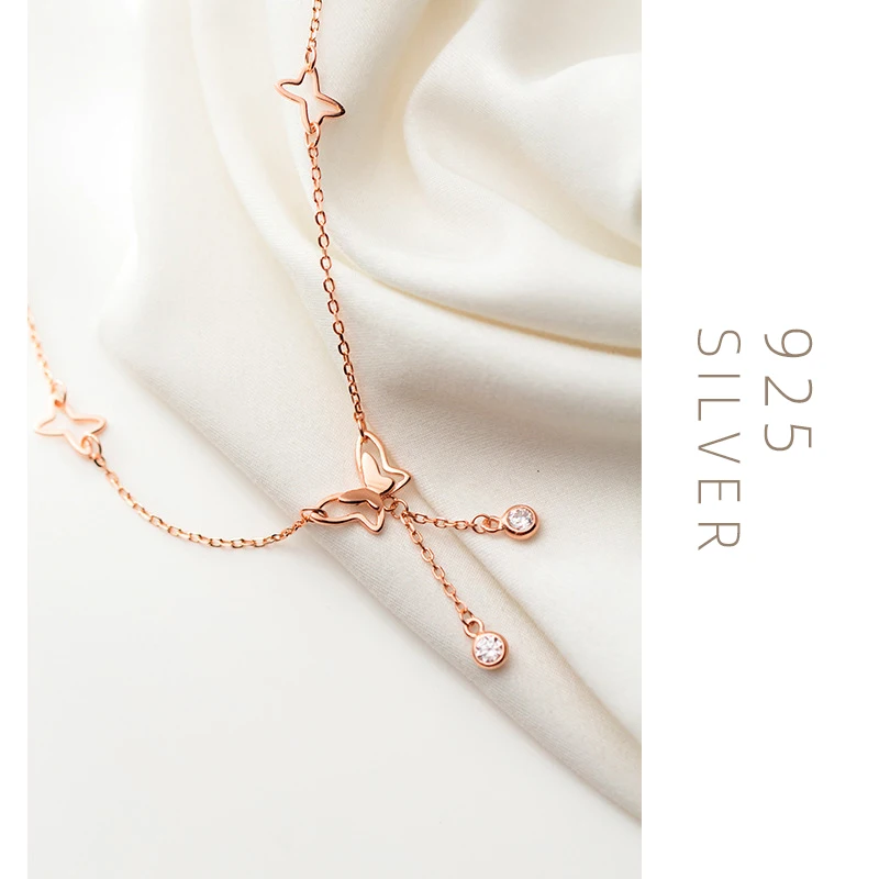 Браслеты Colusiwei с летающей бабочкой для лодыжки из стерлингового серебра 925 пробы