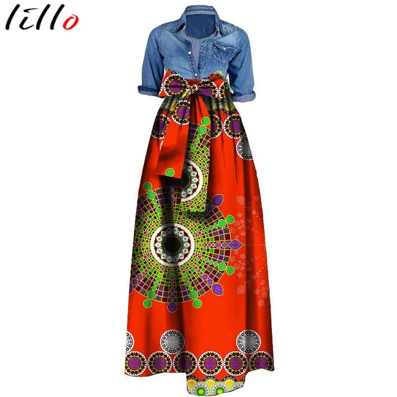 Nigerian African Women's Skirt Large Size Bow Waist Skirt Hot Sale African Clothing Skirt Cotton Batik Printing African Skirt