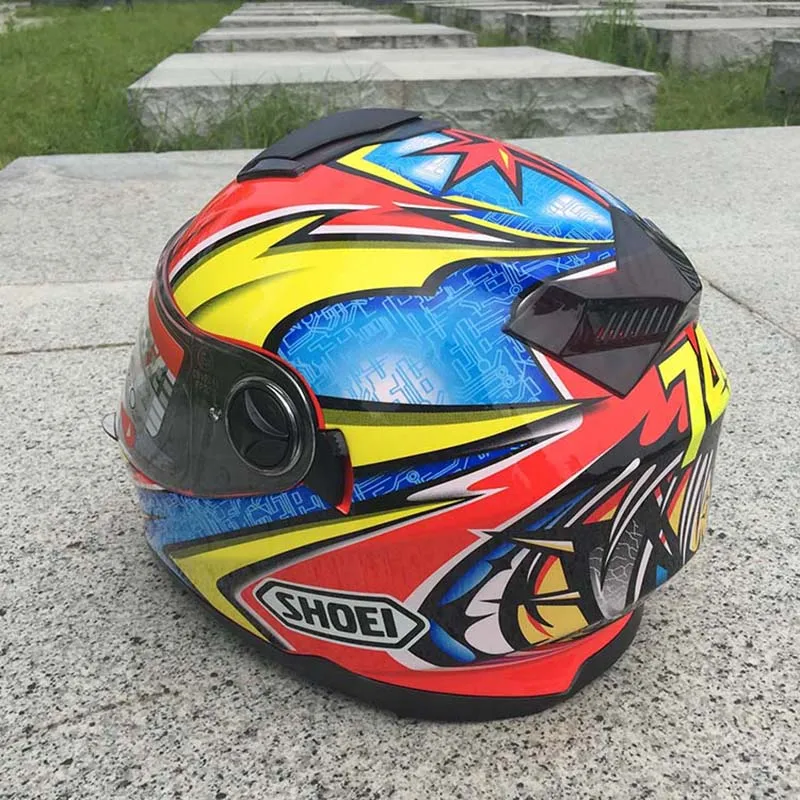 Новый стильный Зимний мотоциклетный шлем с двойными линзами и внутренним