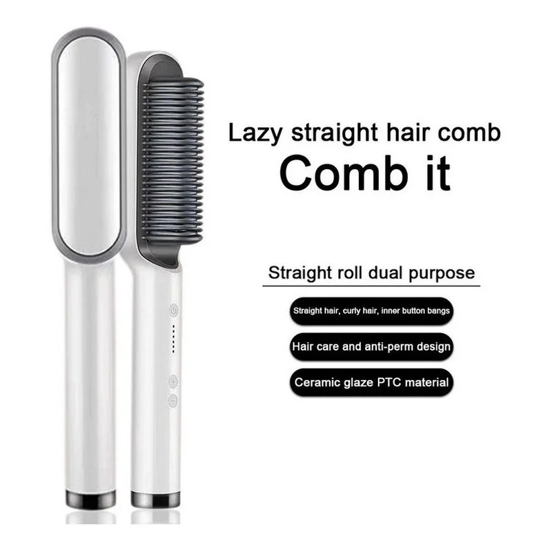 

Hair Straighteners Curlers Anti-scalding Ceramic Flat Irons Multifunctional Hair Brush Curling Iron Straightening Comb Men Beard