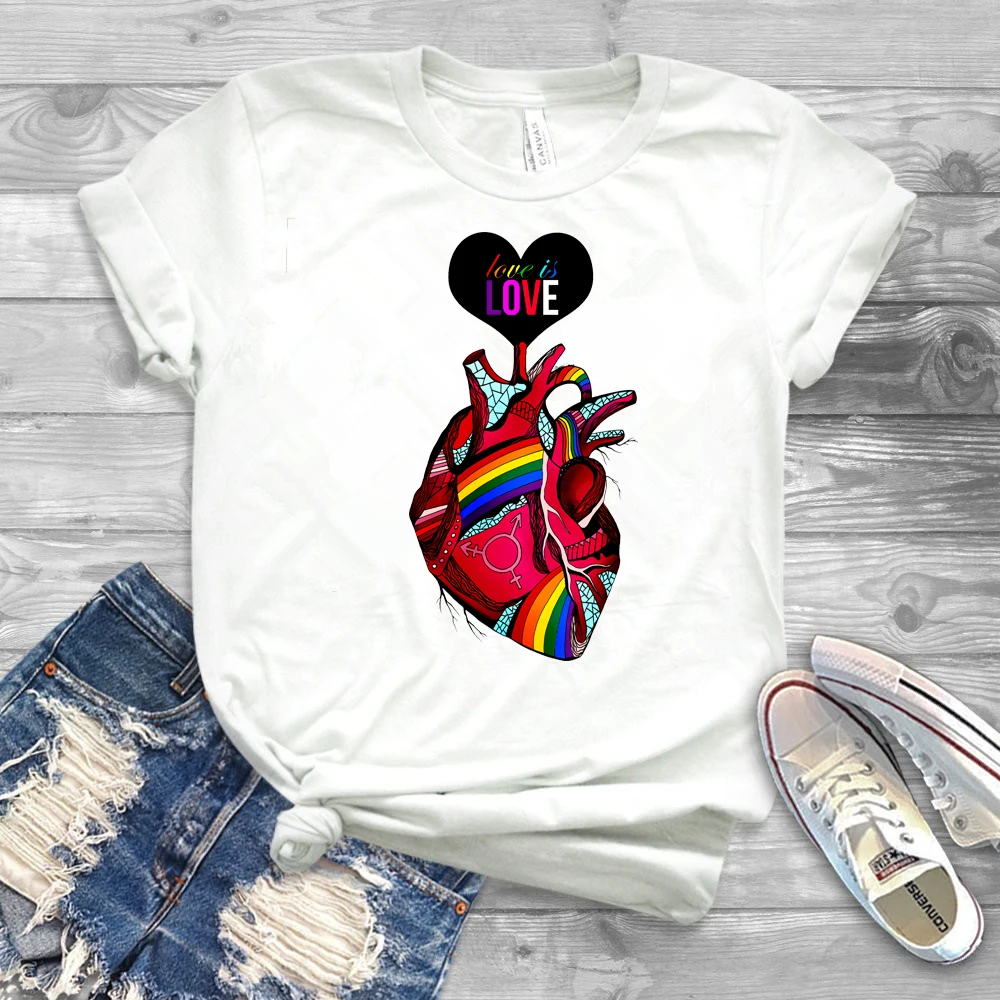 

Забавная футболка ЛГБТ гордость, Радужный Флаг, графическая футболка для геев, лесбиянок, винтажные Топы 2020, любовь-это любовь, футболка со з...