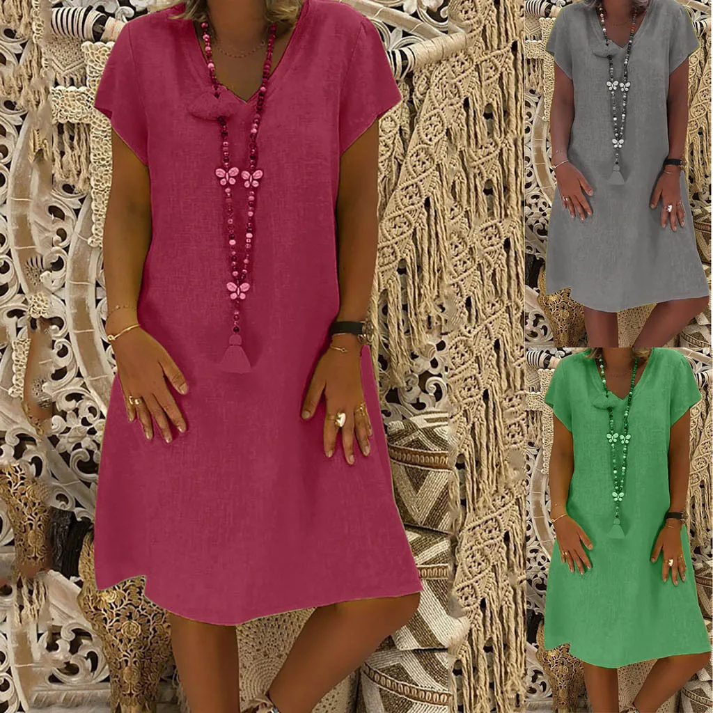 Женское летнее платье Стиль Vestido Feminino хлопок размера плюс женские платья