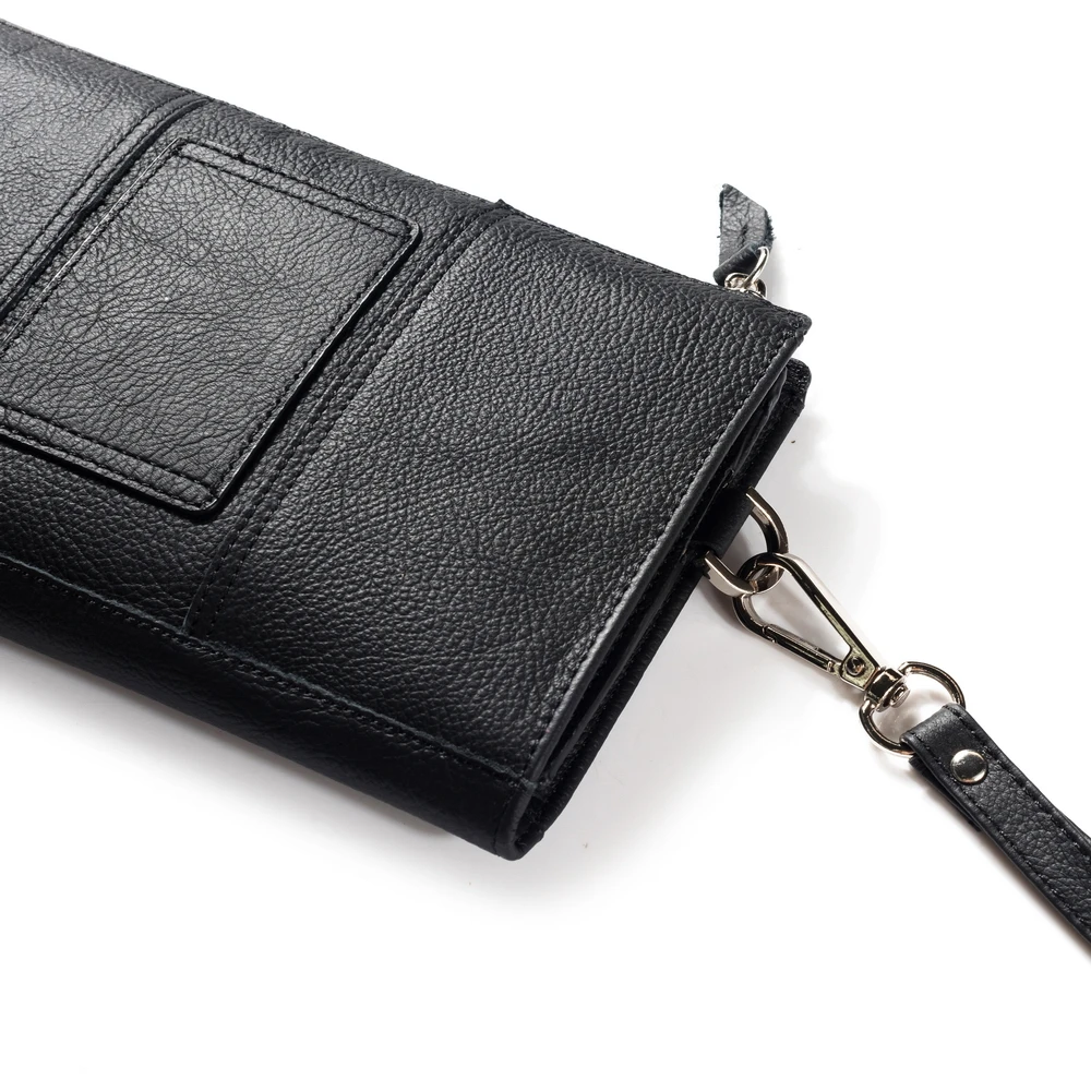 Кожаная сумочка на молнии для мужчин и девушек бумажник из воловьей кожи кобура