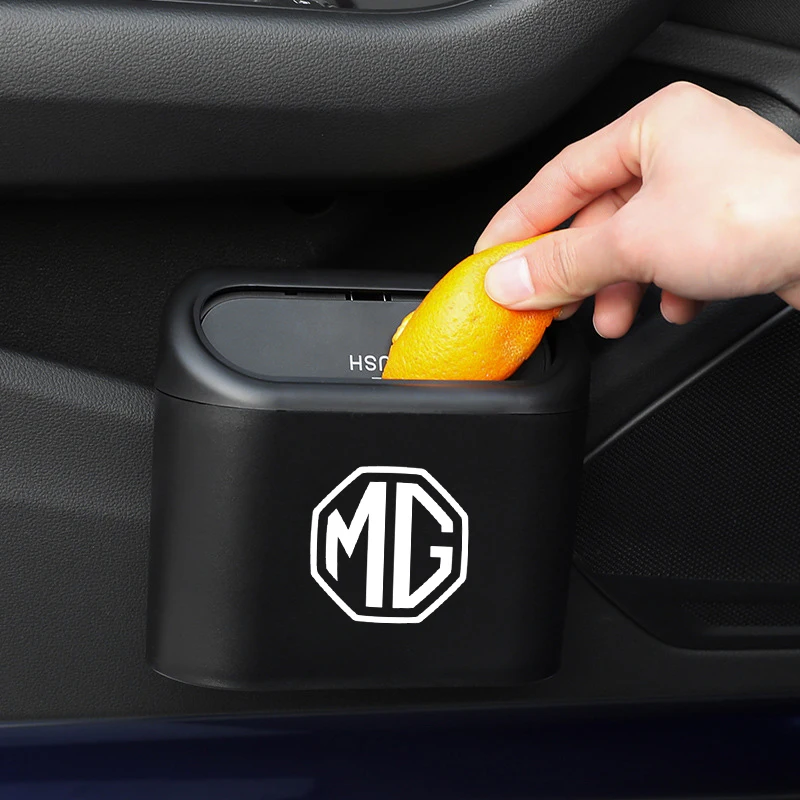 Корзина для мусора в машину подвесная коробка хранения пыли черного цвета из