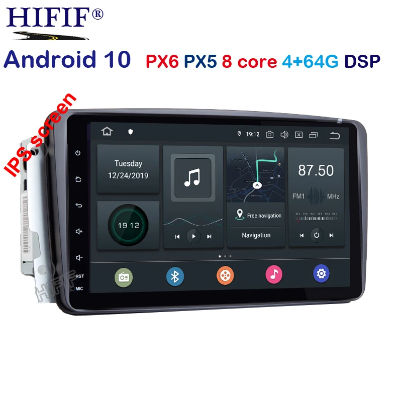 DSP IPS Android 10 2 Din автомобильный DVD плеер для Mercedes Benz CLK W209 W203 W463 Wifi 4G GPS Bluetooth Радио