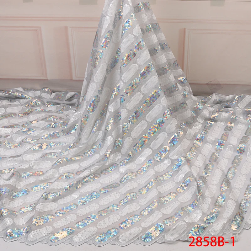 shining embroidered voile fabric material african print tulle sequin lace dry gold wedding latest 2019 XZ2858B | Дом и сад