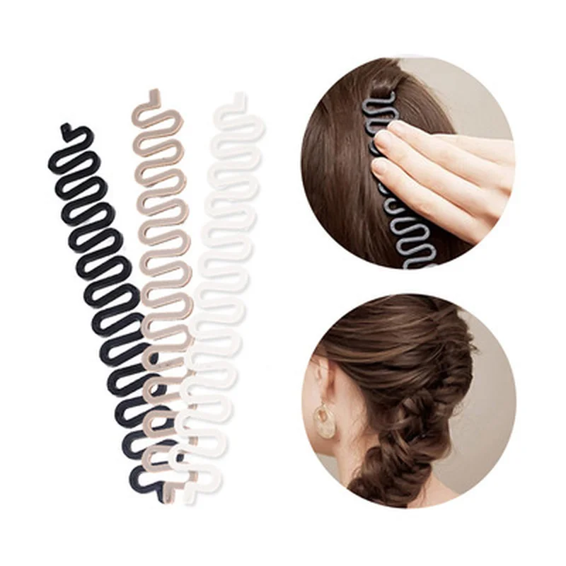 

Hair French Braid Clip Hair Accessories for Girl Women Magic Styling Stick Diy Bun Maker Tool Hair Bun Maker