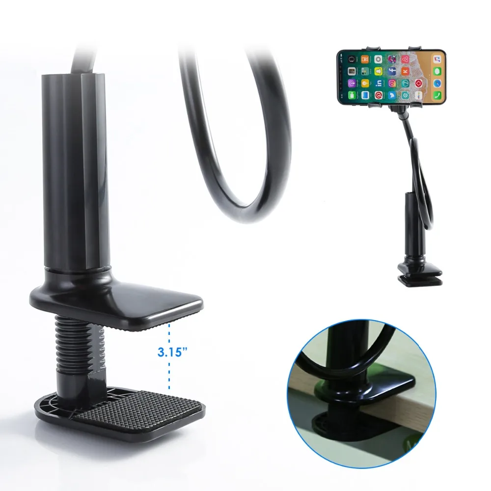 Universal Bed Phone Holder Flexible Gooseneck Clamp Long Arms Mount for Desk Stand Mobile | Мобильные телефоны и