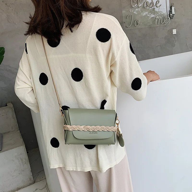 Женская летняя Новинка 2019 г. В виде скрученной косы маленькая квадратная сумка Ins