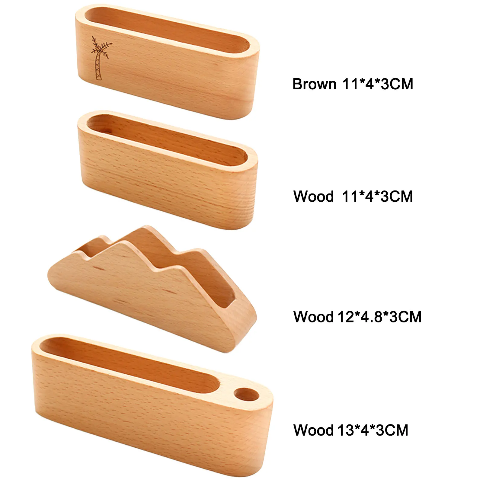 Деревянный Настольный органайзер для хранения банковских карт держатель чехол